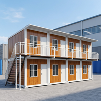 Casa Contenedor Prefabricada de Dos Pisos, Directo de Fábrica, Villa Modular Portátil, Certificación CE, Suministro Personalizado, Casa Pequeña