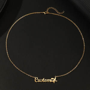 Collar Personalizado con Nombre de Bruja para Mujer, Chapado en Oro de 14k/18k, Acero Inoxidable 316L, para Halloween - Product Image 2