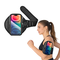 Brazalete Deportivo para Celular con Pantalla Táctil, Impermeable, Transpirable, Resistente a Impactos, con Cierre, de Poliéster y PVC, Superventas
