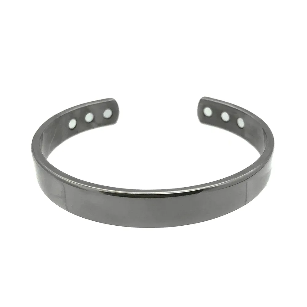 MECYLIFE Adjustable Size Bracelets Magnetic Bangle IP Black 6 Six Magnets Energy Health Copper Bracelet
