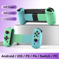 Joystick Portátil Inalámbrico, Controlador de Juegos con Sensor Hall de Seis Ejes, Joystick con Gatillo Hall Bluetooth para Android y PC