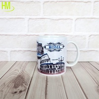 11OZ personnalisé voyage grès tasse à café en céramique Europe Style lave-vaisselle micro-ondes sécurité Géorgie Souvenir imprimé fabriqué