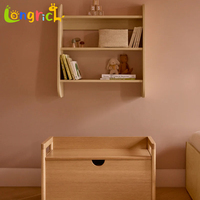 Estante de Pared Montessori de Madera Moderna, Estantería Flotante para Libros Infantiles, Organizador de Pared para Niños, Madera Sólida, Fabricante OEM