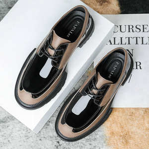 Chaussures en cuir pour hommes, style britannique, bout rond, été - Respirantes, antidérapantes, chaussures décontractées pour mariage et affaires - Product Image 4