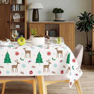 Décorations de Noël en gros d'usine Décoration de table à manger festive avec éclairage de Noël et <span class=keywords><strong>nappe</strong></span> de fête en plastique - Product Image 4