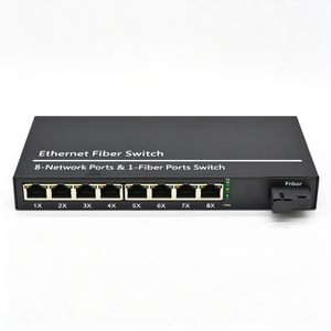 Gigabit-Ethernet-Glasfaser-<span class=keywords><strong>Switch</strong></span> 8 RJ45-Netzwerkanschlüsse 1 Glasfaseranschluss 10/100/1000Mbps Optischer Medienkonverter - Product Image 5