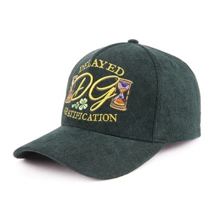 Casquette de baseball en velours côtelé personnalisée à 5 panneaux avec motif de fruits brodé en 3D, imperméable, avec boucle en métal, unisexe, au prix d'usine - Product Image 5