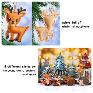 <span class=keywords><strong>En</strong></span> gros, Ornements de Noël <span class=keywords><strong>en</strong></span> feutre <span class=keywords><strong>pour</strong></span> sapin, Pendentifs animaux de la forêt, Décorations <span class=keywords><strong>en</strong></span> feutre, Jouets suspendus <span class=keywords><strong>en</strong></span> feutre rembourrés faits à la main <span class=keywords><strong>pour</strong></span> enfants, Kit d'artisanat - Product Image 3