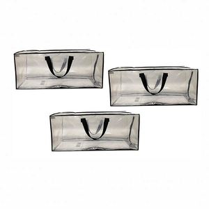 Sacs de rangement transparents BSCI, extra grands, résistants, avec fermeture éclair, réutilisables, pour déménagement, type sac à dos - Product Image 1