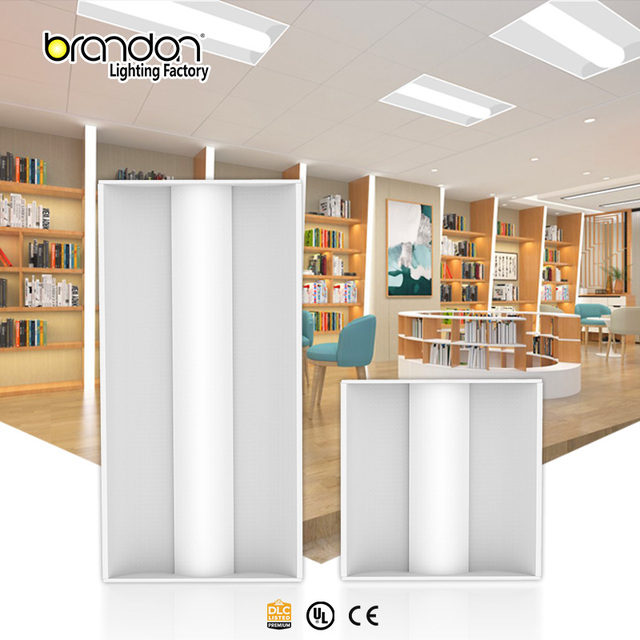Wholseal ETL DLC Commercial Indoor Indirect Recessed Ceiling Center Basket Panel Troffer Panel LED Light for Commercial Use