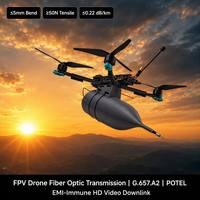 Cable de Fibra Óptica G657A2 de 40KM para UAV FPV, 0.25mm, Libre de EMI, OEM ODM, Transmisión