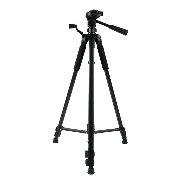 170cm Retractable Stainless Steel Camera Tripod with Phone Clip for Phones and Cameras