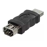 Nouvel adaptateur Firewire IEEE 1394 6 broches femelle vers USB 2.0 Type A mâle, adaptateur pour appareil photo, téléphone, lecteur MP3, PDA, noir