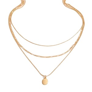 Collana con Ciondolo Ovale Geometrico Vintage per Donne, Catena in Stile Metallico, Gioielli di Moda Quotidiana - Product Image 5