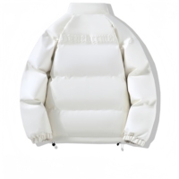 Vestes en cuir matelassées pour hommes, vêtements d'hiver, vestes rembourrées, veste pour homme, maintient au chaud, poche latérale, coupe ajustée, veste en tricot pour hommes