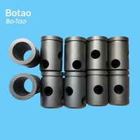Manchons de protection cylindriques en carbure de silicium sinterisé sans pression, sur mesure, pour arbres industriels en céramique, bagues de butée et tubes de protection