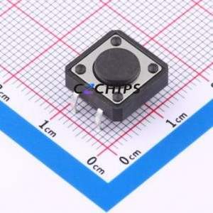 BX-TS-26-121243CJ Tactile Switch Through hole-4P,12x12mm Switch Single Pole Single Throw Round Button 2.6N Through Hole - Product Image 1
