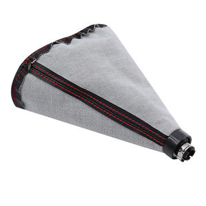 Poignée de levier de vitesses Volkswagen Golf 5 6 vitesses, revêtement en cuir, surpiqûres rouges, design ergonomique - Product Image 3