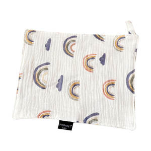 Serviette de gaze imprimée pour bébé <span class=keywords><strong>Petit</strong></span> carré en coton pour nouveau-né <span class=keywords><strong>Mouchoir</strong></span> doux pour usage domestique - Product Image 1