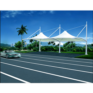 Abri de voiture cantilever en acier anticorrosion avec membrane PVDF, fabricant de abris de voiture étanches, abris de garage, abris de stationnement, auvents pare-soleil - Product Image 5