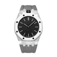 Lionorm Luxus Mattgold Edelstahl Uhrengehäuse mit Silikonarmband für Ap-swatch Royal Pop Taschenuhr Mod-Kit