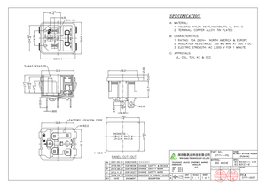 Mô-đun nhập điện + fuseholder 3 pin 0717-1-pq-2bk C14 đầu vào mô-đun Ổ cắm đơn cầu chì 10A 250V hai trong một ổ cắm điện - Product Image 6