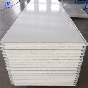 पूर्वनिर्मित स्टील धातु सैंडविच पैनल 75-200 मिमी pr/पीर को प्रीफैब हाउस ठंडे कमरे की दीवार छत के लिए - Product Image 2