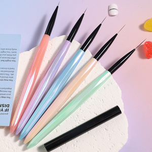 Pinceaux à ongles professionnels pour manucure, gel UV, liner, détails et peinture, pour salon de nail art, colorés et scintillants, 6mm 9mm 12mm 15mm 18mm - Product Image 1