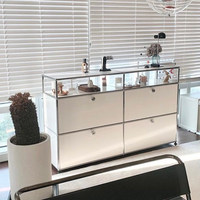 Meuble modulaire de style vintage et européen en acier inoxydable, buffet multifonction avec 5+ tiroirs, meubles pour la maison
