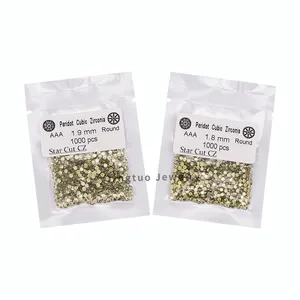 Synthetic 1000pcs/bag Peridot Round Cubic Zirconia Loose gemstone CZ for Sale