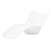 Chaise longue moderne pour extérieur Park Beach Chaise longue pour piscine Chaises longues pour loisirs Cour blanche Hôtel Balcon Fauteuil inclinable en plastique