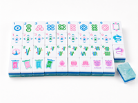 Jeu de Mahjong américain en acrylique 160 tuiles, 3 couches, tuiles gravées sur mesure, kit cadeau de collectionneur haut de gamme, imperméable et léger, pour la maison
