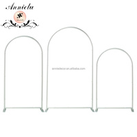 Support de toile de fond ANNIELU stable en 3 parties en forme de U, multi-tailles, pour mariages, fêtes, événements et décorations d'anniversaire