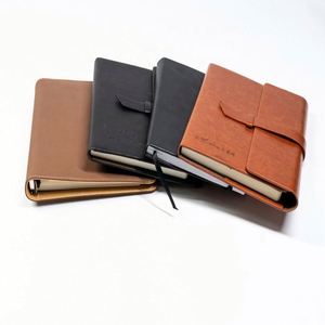 Agendas et carnets de haute qualité, cadeaux promotionnels personnalisés, carnets de voyage créatifs A5 en cuir PU avec logo de l'entreprise - Product Image 1