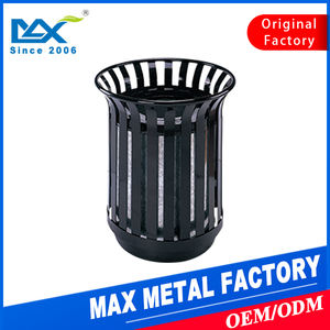 Vente en gros d'usine de mobilier urbain poubelle avec <span class=keywords><strong>cendrier</strong></span> jardin parc <span class=keywords><strong>extérieur</strong></span> en acier inoxydable <span class=keywords><strong>extérieur</strong></span> noir rond durable - Product Image 2