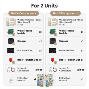 Intercomunicador Inalámbrico Educativo Interactivo, Kits de Madera para Construir Walkie Talkies, Juguetes Educativos STEM para Niños - Product Image 2