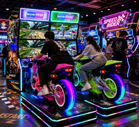Machine d'arcade de course de moto à double écran, simulateur de mouvement, équipement de jeu pour centres de divertissement