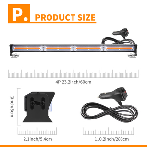 Nouvelle barre lumineuse de signalisation routière 12V 24V, barre lumineuse LED de pare-brise, gyrophare d'urgence, visière de sécurité, feux clignotants, camions de pompiers - Product Image 5