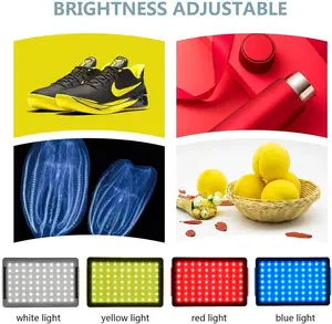 LED Video Light With Tripod 11 Brightness 4 Color Dimmable Photography Table Top Lighting USB Portable Fill Light Photo Studio