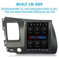 Autoradio Tableau de bord Système de navigation GPS Stéréo Android Lecteur DVD de voiture Radio pour HONDA CIVIC Conduite à gauche 2006-2011
