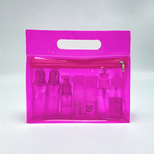 Customized Logo Macaron Color Cosmetic Bag Clear PVC Zipper Travel <strong>Pouch</strong> Cosmetic Traveller Bag - Product Image 3