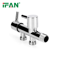 Válvula de Ángulo de Cierre Rápido de 1/2 Pulgada para Baño, de Aleación de Zinc Estable IFAN, Válvula de Ángulo de Baño de Aleación de Zinc para Accesorios de Bidé