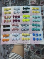 Lot de 10 faux ongles carrés courts en acrylique style français, peints à la main en 3D, réutilisables, de haute qualité, à presser