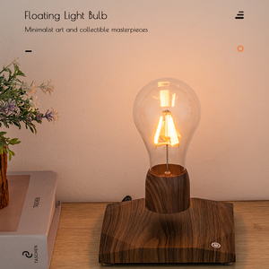 Lámpara de Noche de Diseño Geométrico para Dormitorio o Sala de Estar, Bombilla Flotante de Levitación Magnética para Decoración de Escritorio de Oficina o Cafetería - Product Image 6