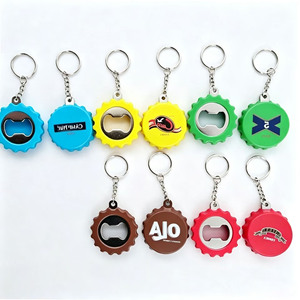 Décapsuleur personnalisé en forme de bouchon de bouteille de bière avec porte-clés – Cadeaux promotionnels créatifs pour fêtes, bars et mariages - Product Image 1