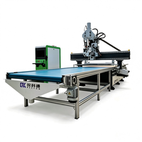Router CNC de un solo husillo con carga/descarga automática, sistema ATC, vacío, refrigeración de 3.5KW, PLC y recorrido de 1300x2500 para puertas