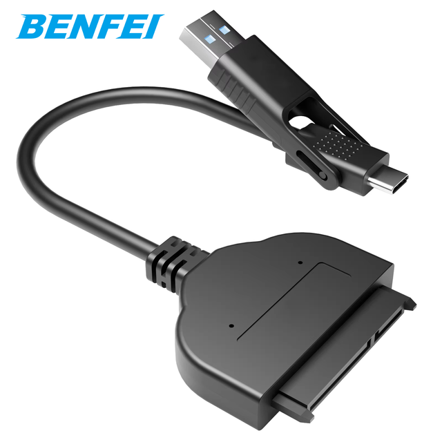 Customize Brand New DC SATA to USB 3.0/USB C Adapter Cable with JMS578 Chip for Laptop 2.5 Inch HDD/SSD