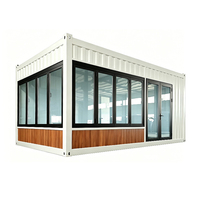 Maison conteneur 20 pieds en kit, portable, modulaire, préfabriquée, petite maison, assemblage rapide, structure en acier, bureau de chantier, cabane de camping
