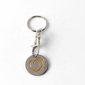 Porte-clés personnalisé avec logos de mode au détail Porte-clés chariot multi-euros en acier inoxydable Porte-clés cristal avec chaîne - Product Image 4