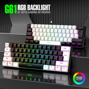 Teclado Gaming Portátil de 61 Teclas, 60%, RGB Retroiluminado, Cableado, Sensación Mecánica, Personalizable, ¡Gran Venta! - Product Image 3